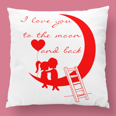 almofada personalizada i love you to the moon and back